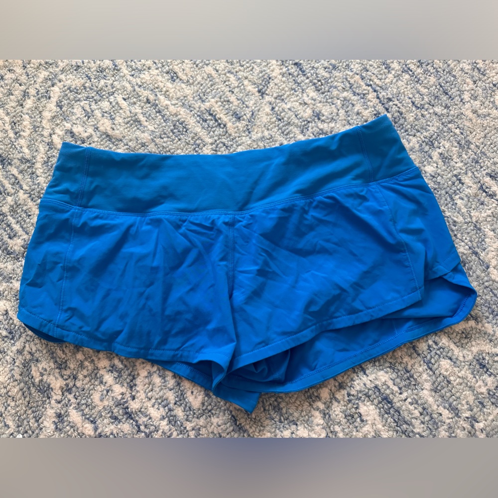 Lululemon speed up low-rise lines short 2.5” in poolside blue